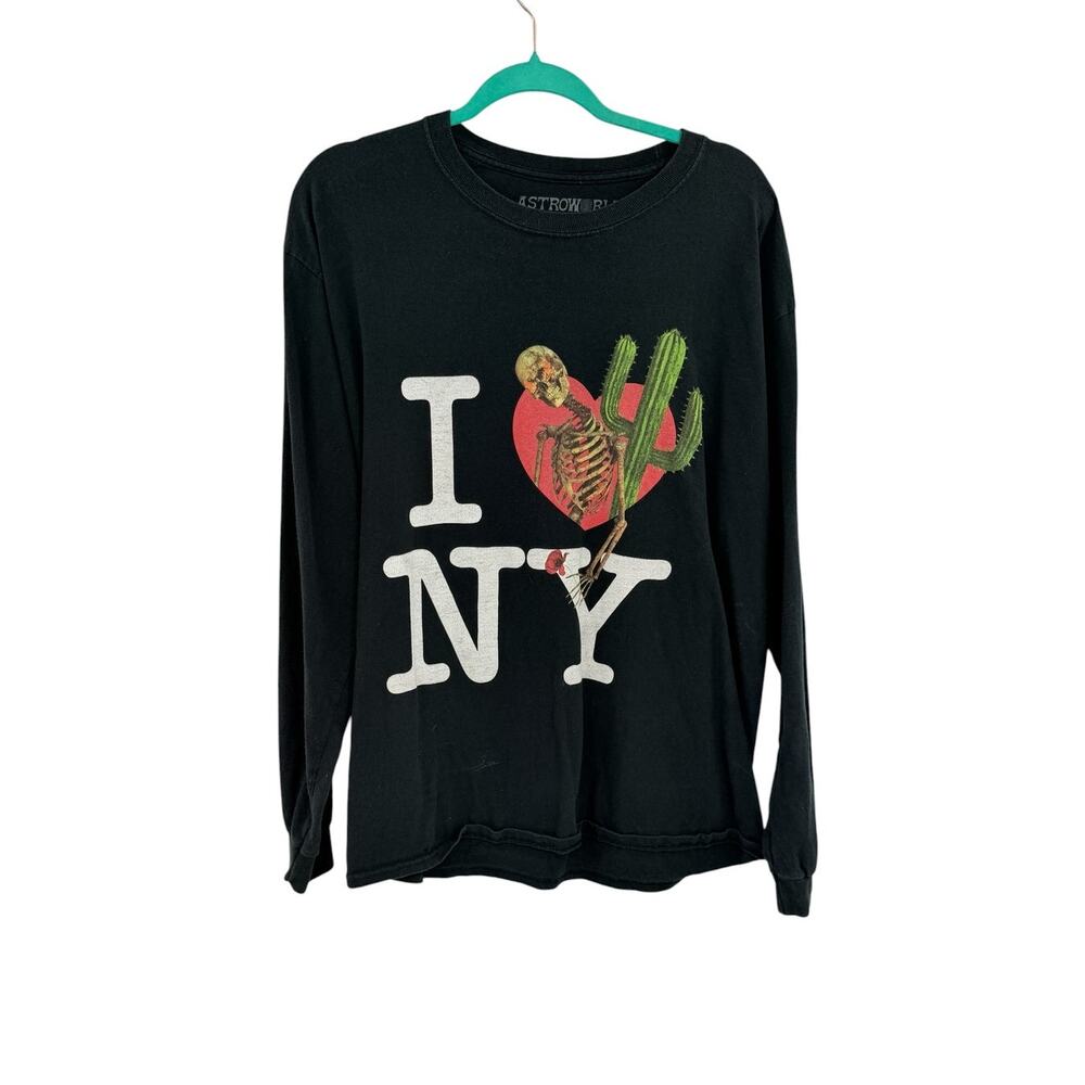 Travis Scott Astroworld MSG‎ Wish You Were Here I Love NY Tee Black Medium